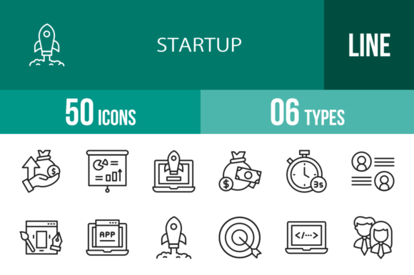 50 Startup Line Icons: A Complete Visual Toolkit for Modern Creators