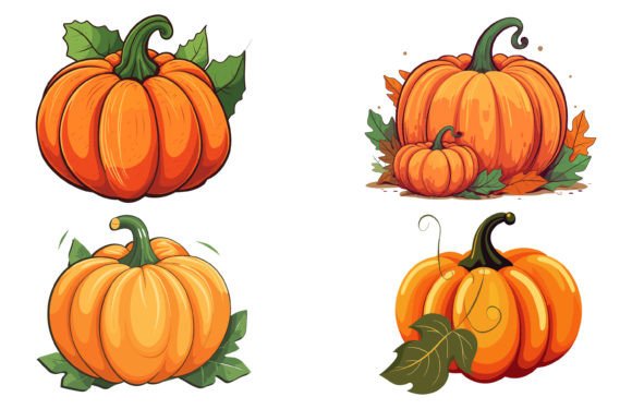 A Versatile Seasonal Asset: The Pumpkins with Leaves Icon
