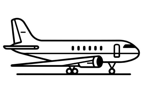 Air Plane Outline Vector: The Icon of Modern Travel Design