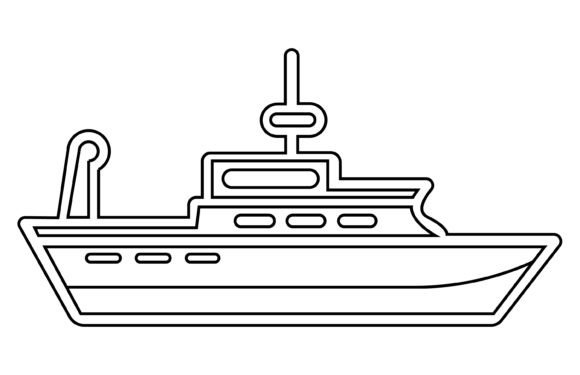 Cargo Ship Line Vector Illustration: Your Ultimate Design Asset