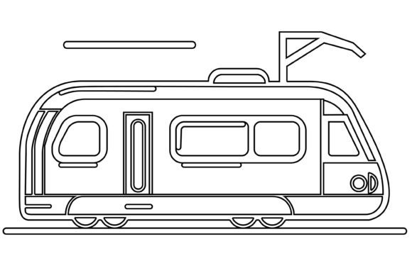 City Bus: The Editable Outline Sketch Icon for Dynamic Visuals