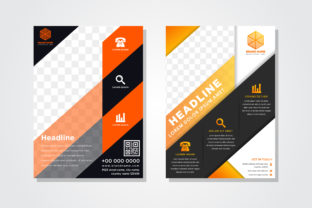 Diagonal Orange Element Vertical Flyer: A Bold Design Asset