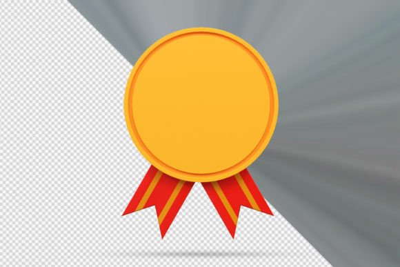 Gold Award UI Icon 3D Rendering: A Designer's Medal Asset