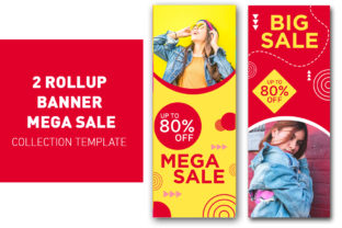Grab Attention Instantly: Rollup Banner Mega Sale Modern and Fun