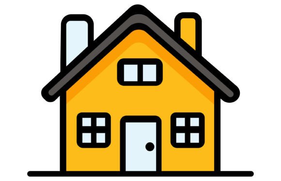 Houses Vector Illustration: Your Go-To for Vibrant, Flat Design Assets