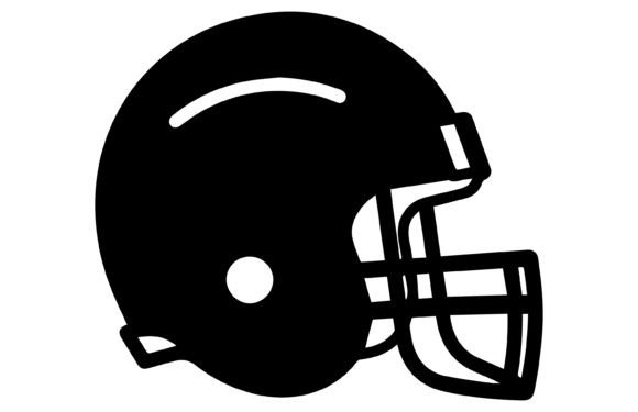 Line Illustration of a Football Helmet: Clean Iconography