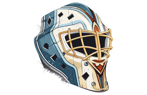 Master Your Visual Playbook with Hockey Goalie Mask Illustration