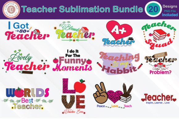 Teacher Sublimation Bundle: Autism Mom Rainbow Designs