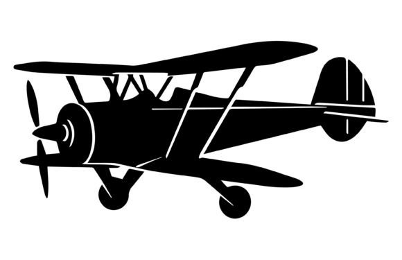 Timeless Flight: Using Vector Retro Biplane Silhouettes in Design
